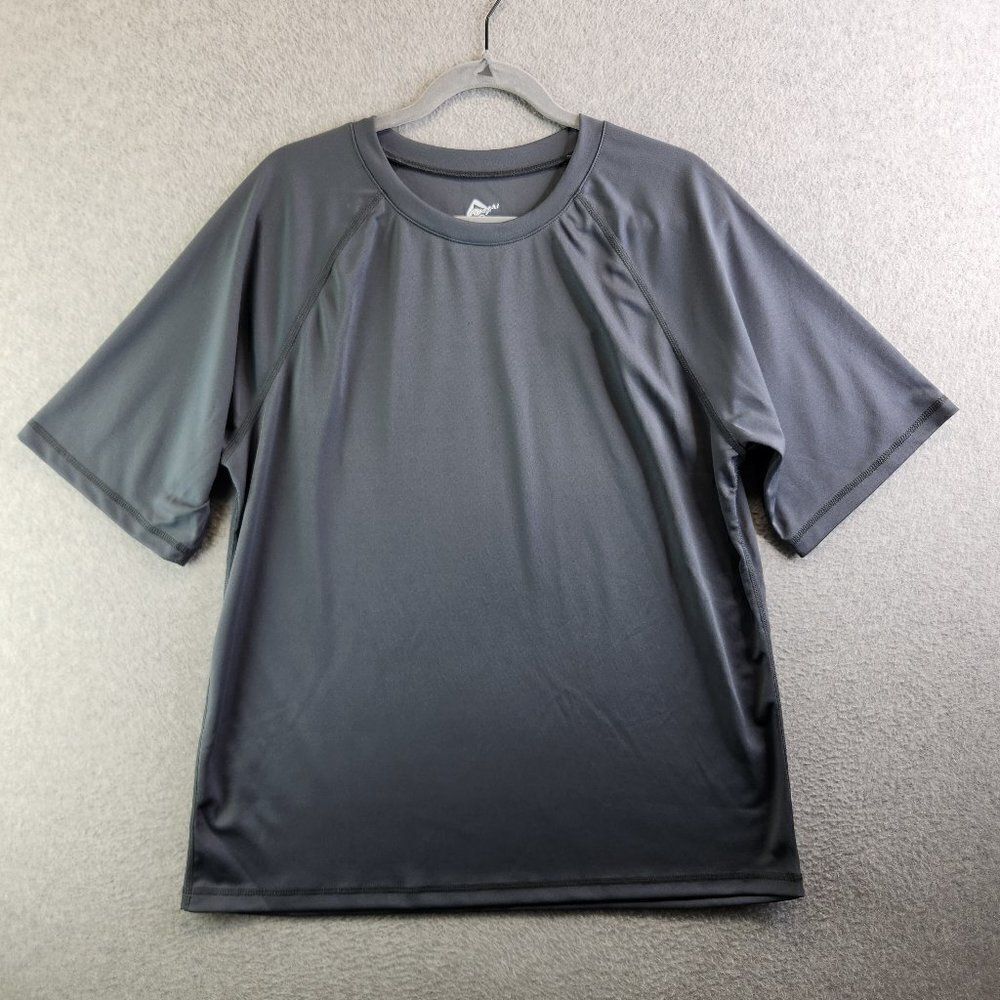 Kanu Surf Shirt Mens Large Gray Rashguard UPF Wicking Swim Top Beach Swimming